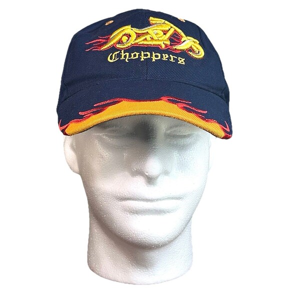 Y2K Choppers Flames Biker Dad Hat - Picture 1 of 4